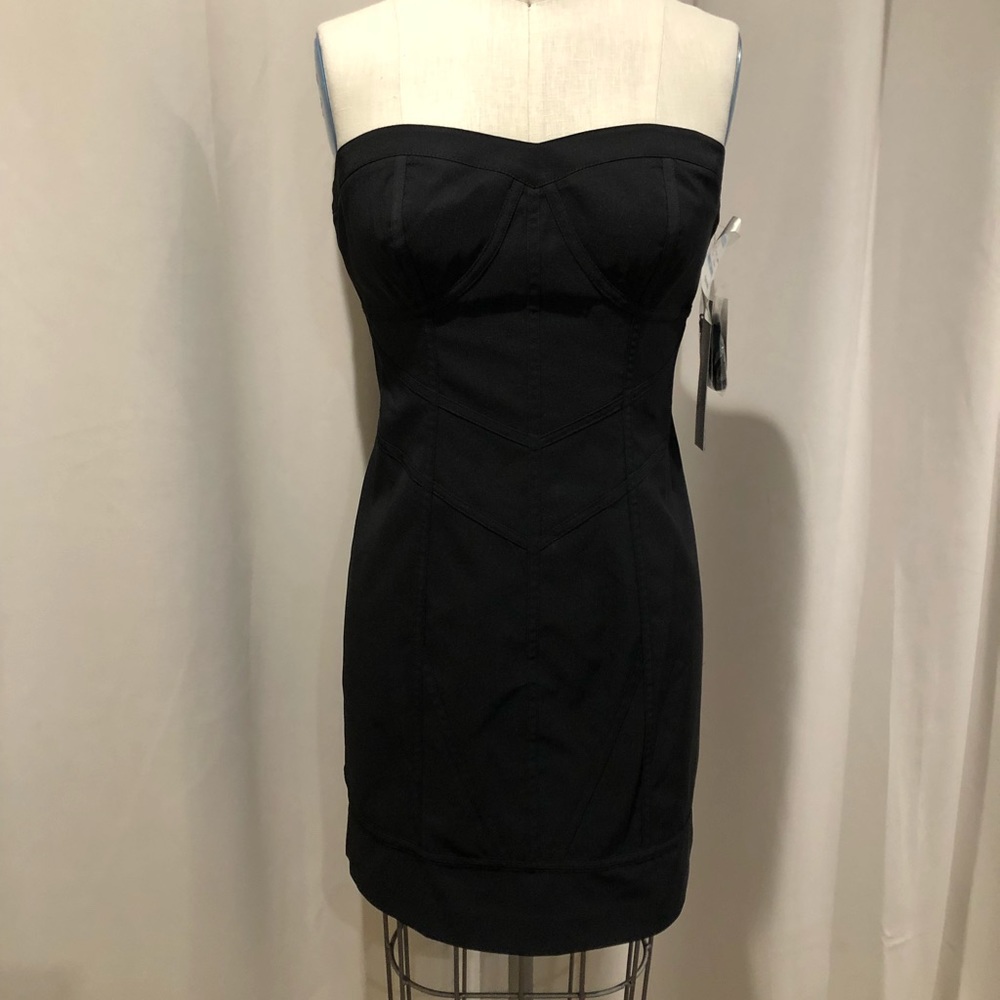 Kensie black strapless dress